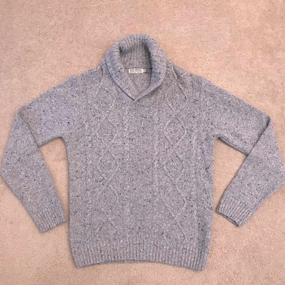 Luca Nobili Knitwear Specialists Gray Turtleneck Sweater for Men